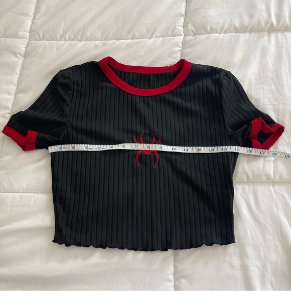 Red Spider Black Crop Top Super Stretchy and Soft - Picture 6 of 9